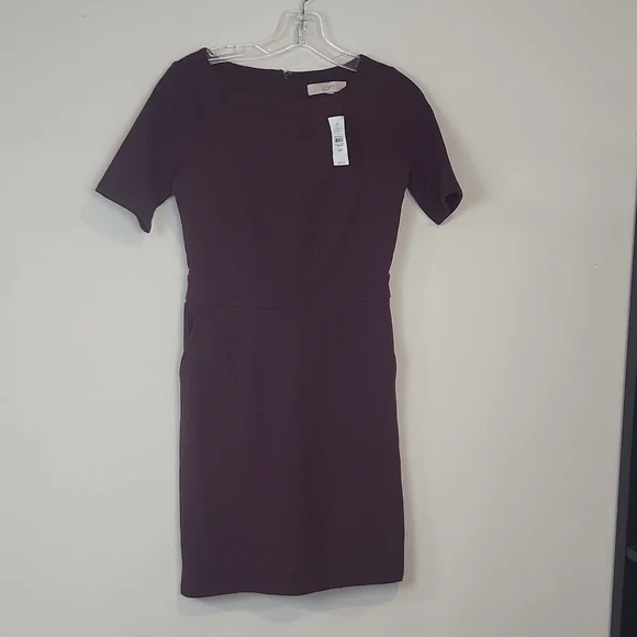 LOFT | Dresses | Loft Plum Purple Fall Ribbed Short Sleeve Pocket Midi Dress | Poshmark LOFT | Dresses | Loft Plum Purple Fall Ribbed Short Sleeve Pocket Midi Dress | Poshmark
